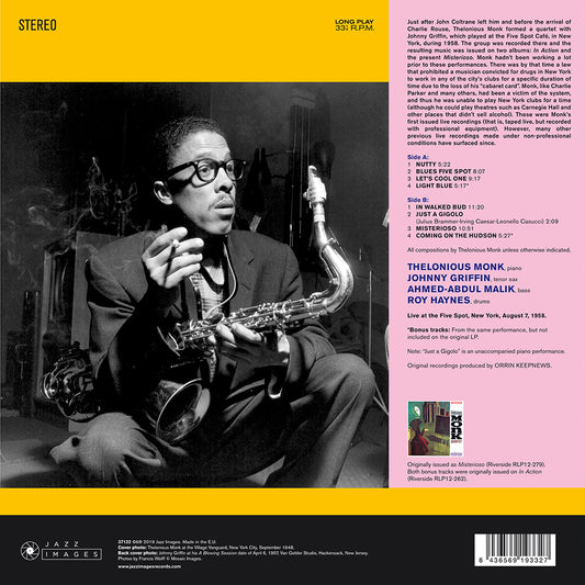 THELONIOUS MONK "Misterioso" VINYL LP