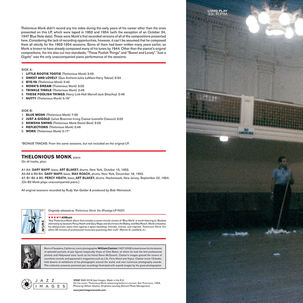 THELONIOUS MONK TRIO "Reflections" VINYL LP