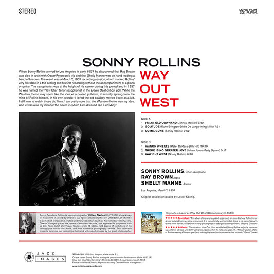 SONNY ROLLINS "Way Out West" VINYL LP