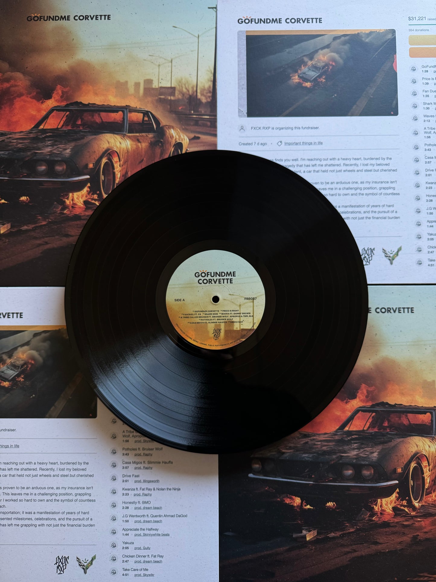 [FRR087] J.U.S (of BRUISER BRIGADE) "GoFundMe Corvette" LP