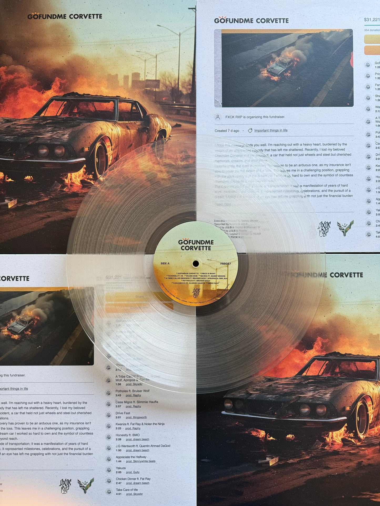 [FRR087] J.U.S (of BRUISER BRIGADE) "GoFundMe Corvette" LP