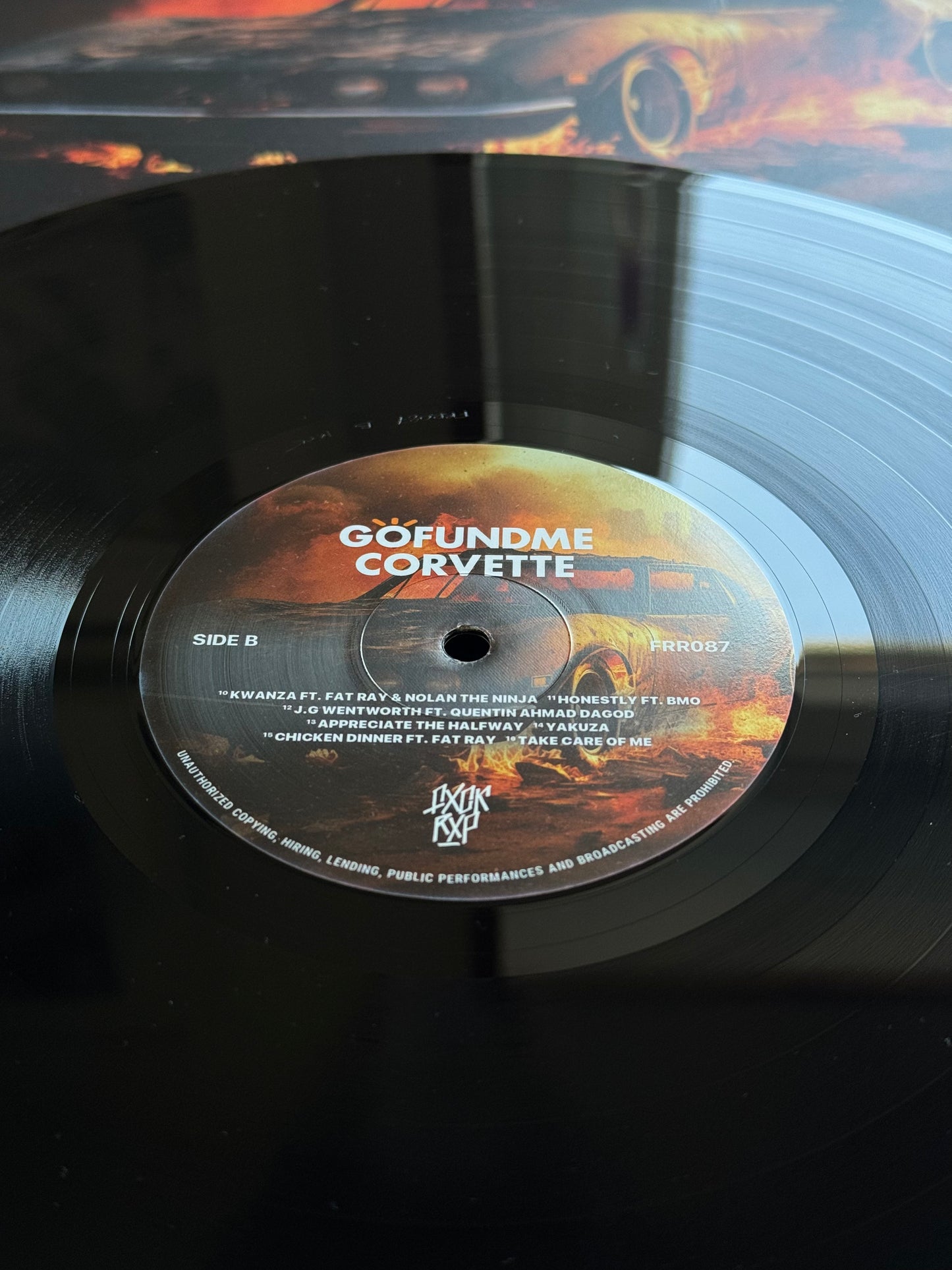 [FRR087] J.U.S (of BRUISER BRIGADE) "GoFundMe Corvette" LP