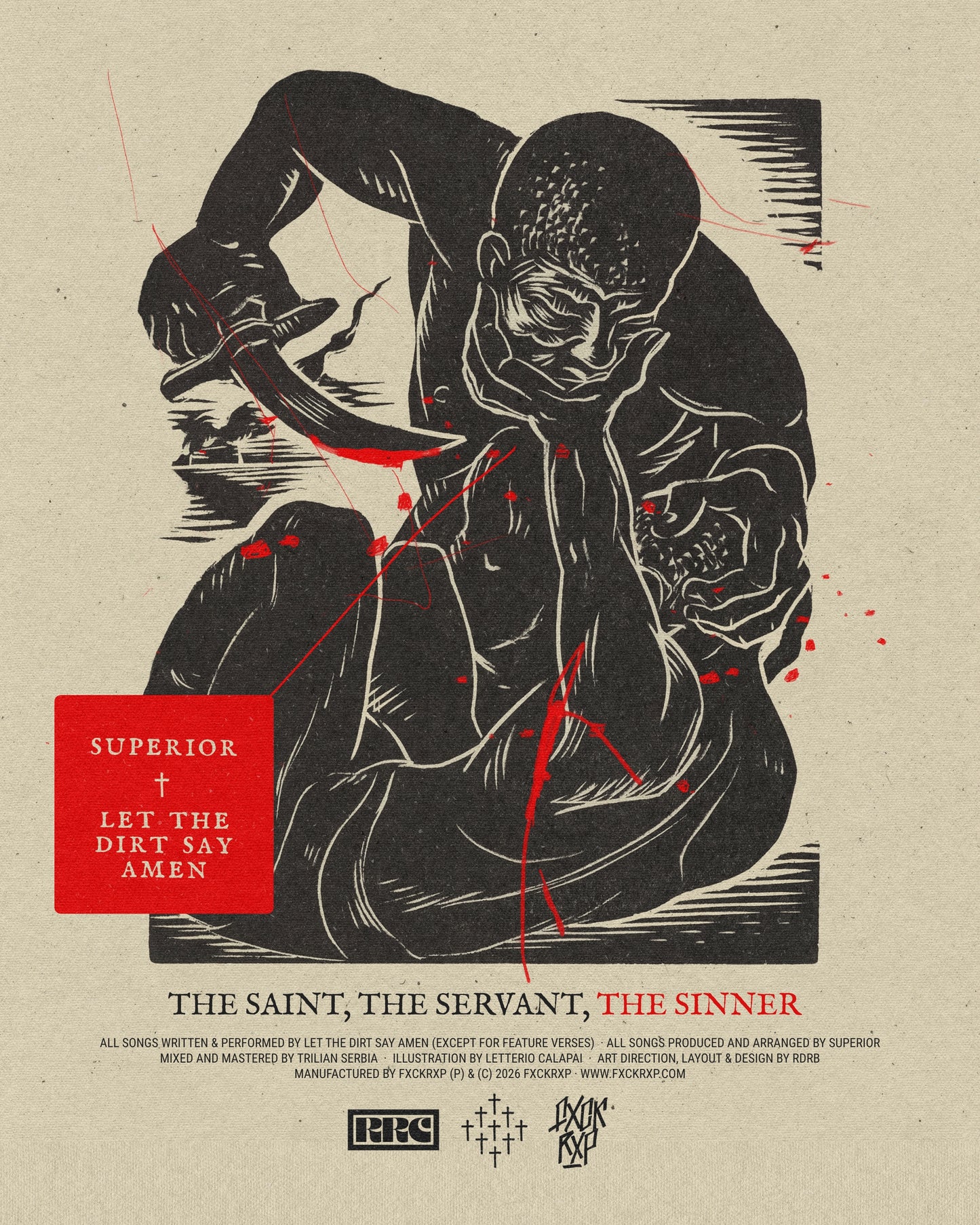 [FRR102] LET THE DIRT SAY AMEN & SUPERIOR "The Saint, The Servant, The Sinner" LP