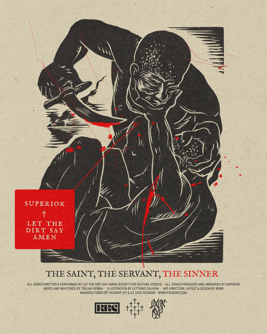 [FRR102] LET THE DIRT SAY AMEN & SUPERIOR "The Saint, The Servant, The Sinner" LP