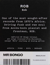 Load image into Gallery viewer, ROB &quot;Selftitled&quot; VINYL LP (Mr. Bongo Reissue)