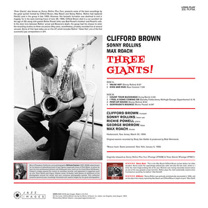 CLIFFORD BROWN & SONNY ROLLINS & MAX ROACH "Three Giants!" VINYL LP